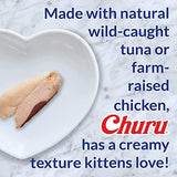 INABA Churu for Kittens, Creamy, Purée Lickable Cat Treats with DHA, EPA, Vitamin E & Taurine, 0.5 Ounces Each, 48 Tubes (4 per Pack), Tuna and Chicken Variety