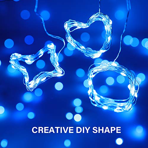 Onforu 16 Pack Fairy Lights Battery Operated String Lights, 6.5ft 20 Mini LED Lights, IP67 Waterproof Blue Fairy Lights, Twinkle Lights for Mason Jar Wedding Centerpiece Decor Christmas Bedroom