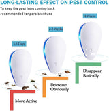 Ten KiKi Ultrasonic Pest Control Repeller, Plug-in Ultrasonic Pest Control Repellent for Mouse, Bug, Rodent, Insects, Cockroach, Mice, Spider, Ant, Mosquito& Rats Indoor Use Repeller 6 Packs