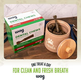 Amazon Brand - Wag Dental Dog Treats to Help Clean Teeth & Freshen Breath - Small, Unflavored, 2.25 pounds, 60 Count (Pack of 1)
