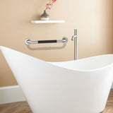 24 Inch Shower Grab Bar w/Anti Slip Rubber Grip, Munzong Stainless Steel Bathroom Grab Bar, Chrome Bathroom Balance Bar,Safety Handrail Support,Handicap Injury Elderly Senior Assist Bath Handle