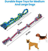 Feeko Dog Rope Toys for Large and Medium Aggressive Chewers, 2 Pack Heavy Duty Dog Rope Toy for Large Breed, Indestructible Dog Chew Toys, Tug of War Dog Toy, 100% Cotton Teeth Cleaning