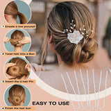 White Bobby Pins, AITRAI 110 pcs Hair Pins Kit 100pcs White Hair Pins &10pcs White U-shaped Hair Pins with Box Hair Accessories for Women Girls, 2.2 Inch