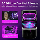 COKIT Indoor Insect Trap, Catch Insect with Suction, Bug Light and Sticky Glue, Catcher & Killer for Mosquito, Gnat, Moth, Fruit Flies, Non-Zapper Traps for Home (Adapter, Black+Grey)