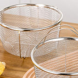Mesh Steaming Basket, Steamer Basket for Instant Pot Accessories Stainless Steel with Comfortable Folding Handles Heat Resistant Steaming Basket for Cooking Kitchen 11cm*3.9in (20CM/7.9in)