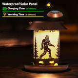 2 Pack Bird Feeders for Outdoors Bigfoot Garden Decor Gifts for Women Mom Grandma Solar Lanterns Outdoor Waterproof Metal Solar Decoration OutsideLED Lanterns for Yard, Patio, Lawn, Pathway