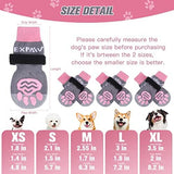 EXPAWLORER Anti-Slip Dog Socks to Prevent Licking Paws,Dog Shoes for Hot/Cold Pavement,Best Paw Protector Traction Control on Hardwood Floor,Dog Booties for Puppy Small Medium Large Senior Dogs