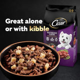 CESAR HOME DELIGHTS Adult Wet Dog Food & Classic Loaf in Sauce Variety Pack, 3.5 oz. Easy Peel Trays, 36 Count (Pack of 1)