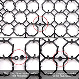 TSLBW 6.2 * 8 Inch 12 Pcs Cat Scat Mat with SpikesCat Repellent Mat with Spikes Pet Deterrent Net Anti Cat Mat Gardening Plastic Cat Scat Mat with 8 U-Shaped Pegs Wild Animal Garden Plants
