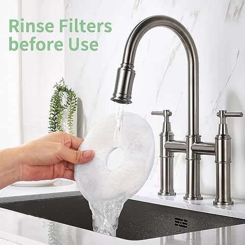 16 Pack Cat Water Fountain Replacement Filters Fit for 3L Flower Water Dispenser Automatic Pet Dog Cat Fountain Filter