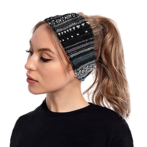 Boho Headbands For Women Fashion Stretch Wide Hair Bands Knoted Turban Head Bands Yoga Running Sweatband Elastic Headband Stylish Wrap Headbands Hair Accessories for Teen Girls 4 Pack