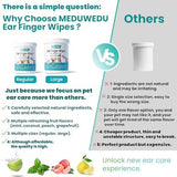 Ear Cleaner Finger Wipes 120 Counts, Dog Ear Cleaner, Grooming Kit Care for Dogs and Cats, Soft & Easy Otic Cleaning Pads, Remove Wax, Dirt & Stop Smelly, Itchy, Non-Irritating, Coconut Scent