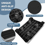 One Step Stool, Arjiekwei Heavy Duty Outdoor/Indoor Non-Slip Plastic Platform for Adults Elderly, Portable Low Safety Steps Stool for Medical, High Bed, Car, Cato Board, Stair, Bathroom(Gray-Black)