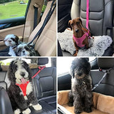 BWOGUE Pet Dog Cat Seat Belts, Car Headrest Restraint Adjustable Safety Leads Vehicle Seatbelt Harness (1 Pack)
