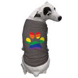 Paw Pride - LGBTQ Puppy Dog Shirt (Dark Gray, Medium)