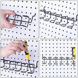 Ripeng Pegboard Screwdriver Holders Peg Board Organizer Accessories Multi Ring Tool Holders Six Tool Multi Tool Organizer Racks for Pegboard, Pliers(Black, 4 Pieces)