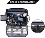 BAGSMART Toiletry Bag for Men, Travel Toiletry Organizer Dopp Kit Water-resistant Shaving Bag for Toiletries Accessories, Door Room Essentials, Black-medium
