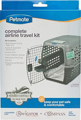 Petmate Vari Dog Kennel - Portable Dog Carriers & Crates for Large Dogs, Airline-Friendly, Durable Plastic, Pet Carrier For Home and Travel, 36 Inches, Taupe and Black, With Travel Kit