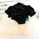 AZA Dog Wedding Dresses for Small Dogs Skirt Lolita Puppy Clothes Princess Costume Pet Girl Cat Cute Bow Lace Coat Outfits Summer Costumes (XL,Black-White)