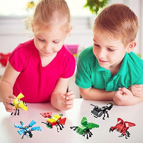 WODMAZ 24 Packs Insect Building Blocks, Insect Animals Building Toy for Easter Gifts Classroom Prizes, Goodie Bags Easter Basket Stuffers, Valentine Party Favor Toys Boys Girls