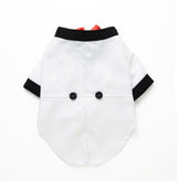 Black, White, Blue Dog Shirts for Wedding, Puppy Tuxedo, Dog Formal Wear, Doggie Tux, Suit and Tie Costume White Small
