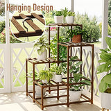 Bamworld 4-Tier Indoor Outdoor Plant Stand Holder for Patio Balcony Garden