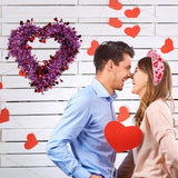NVENF Hairband, Valentine's Day Headband for Women with Love Heart and Crystal, Red, Pink, Wide Top Knot Headband, Hair Accessories Gifts