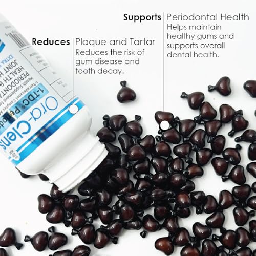 Ora-Clens 1-TDC Periodontal Supplement ES for Dog & Cat, Supports Oral, Hip & Joint Health, Muscle & Stamina Recovery, Skin & Coat Health, 120 Capsules
