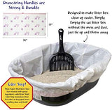 15 Count Fresh Kitty Litter Box Liners Super Thick, Durable, Easy Clean Up Jumbo Drawstring Scented Litter Pan Box Liners, Bags for Pet Cats