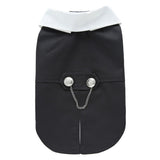 DOTEYAYP Puppy Tuxedo with Detachable Bowtie Prom Wedding Formal Wear Prince Costume for Small Dog (Large, Black)