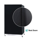 PONY DANCE Pets Product Universal Birdcage Cover Blackout & Breathable Birdcage Cover for Pets' Good Night, Large, Black, 35 L x 25 W x 47 in H