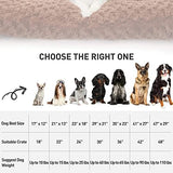 KSIIA Washable Dog Bed Deluxe Plush Dog Crate Beds Comfy Kennel Pad Anti-Slip Pet Sleeping Mat for Large, Jumbo, Medium, Small Dogs Breeds, 41" x 27", Brown