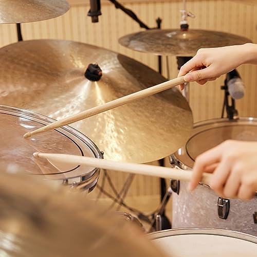 Drum Mallets Kit – 3 Pairs (Rubber, 5A, Marimba) with Drum sticks Bag, Percussion instrument Accessories for Steel Drum, Glockenspiel, Bass Drum, Cymbals, Xylophone Mallets for Beginners