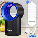 FVOAI Fruit Fly Trap Indoor, Fruit Fly Traps for Indoors H3 Mosquito Zapper Indoor Insect Trap with Suction, Time Setting, Bug Light & 10 Pcs Sticky Glue Boards (Blue)
