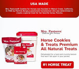 Mrs Pastures Cookies and Treats for Horses - Premium Horse Treats - Made with Apples, Oats, and Rolled Barley - Preservative Free - All Natural Ingredients - No Corn or Soy - Made in USA - (32oz Jar)