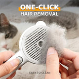 Cat Steam Brush, Self Cleaning Pet Spray Hair Removal Comb with Release Button, 3 In 1 Cat Brush for Indoor Cats, Waterproof Pet Grooming Brushes for Long Short Haired Dogs Cats