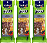 Vitakraft Crunch Sticks Guinea Pig Treat, Wild Berry and Honey, Multi Pack of 6 Sticks