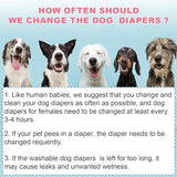 XPCARE 6 Pack Washable Female Dog Diapers - Reusable Doggie Diapers, Highly Absorbent Dog Diapers Female, Leak-Proof Puppy Diapers for Female Dog（M）