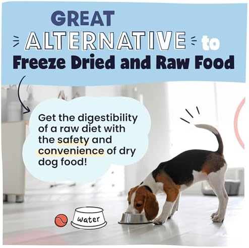 Pawstruck All Natural Air Dried Dog Food with Real Beef, Grain-Free, Made in USA, Non-GMO & Vet Recommended, High Protein Limited Ingredient Full-Feed for All Breeds & Ages, 2lb Bag