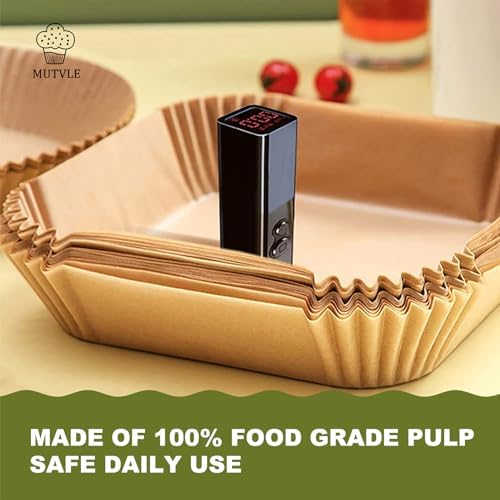 Air Fryer Liners for Ninja Dual, Air Fryer Parchment Paper Liners Disposable for Ninja DZ201, Ninja Foodi Liners, Disposable Ninja Dual Rectangular, AirFryer Paper Liners Rectangle Accessories Ninja