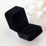 Niche-Finds Black Velvet Ring Box – Luxury Soft Velvet Jewelry Gift Box for Engagement, Wedding, Proposal & Storage (2.5″ Square)