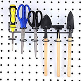 Ripeng Pegboard Screwdriver Holders Peg Board Organizer Accessories Multi Ring Tool Holders Six Tool Multi Tool Organizer Racks for Pegboard, Pliers(Black, 4 Pieces)