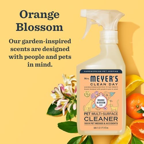MRS. MEYER'S CLEAN DAY Pet Multi-Surface Cleaner, Orange Blossom Scent, 16oz
