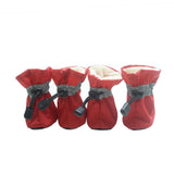 LECONPET Dog Boots, Water Resistant Dog Shoes, Anti-Slip Sole with Reflective Straps, Suitable for Extra Small, Small, Medium and Large Dogs (Red, 10)