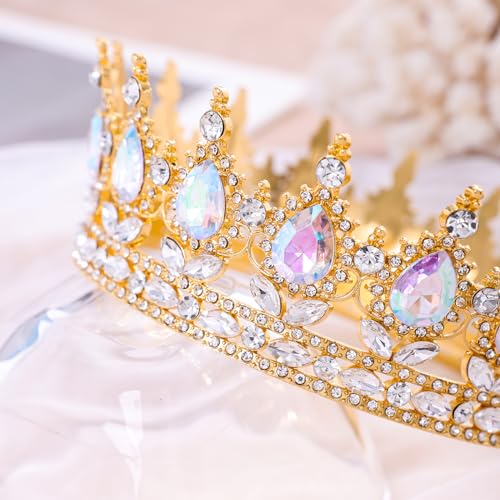 Queen Crown for Women Crystal Tiara for Girl Rhinestone Wedding Headband for Bride Hair Accessories for Costume Birthday Party Prom Gifts