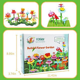 3-6 Years Old Toddler Toys - Flower Garden Building Toy with Insect Pegs, Educational Activity Gifts for Girls Preschool-Kindergarten, 153Pcs STEM Stacking Pretend Play Set