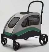 Dog Stroller for Large Dogs, Extra Large Pet Stroller Up to 160 Lbs, Foldable, Ventilated,360° Rotating Wheel, Easy Wash Pet Wagon with Adjustable Handle & Storage Pocket ﻿