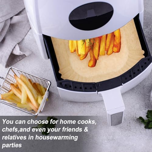 Air Fryer Liners 200pc, Disposable Air Fryer Paper Liners High Temperature Resistant, Rectangle Air Fryer Parchment Liner 9Qt, Airfryer Liner Baking Paper for Ninja DZ201, Air Fryer Accessories