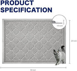 WePet Cat Litter Box Mat, Kitty Premium PVC Pad, Durable Trapping Rug, Phthalate Free, Urine-Resistant, Scatter Control, L 35 x 23 Inch, Cadet Grey
