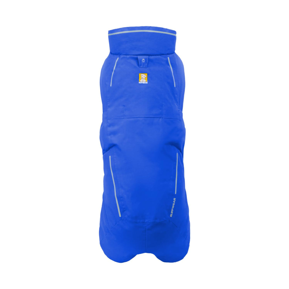 Ruffwear, Vert Dog Winter Jacket, Insulated Waterproof Dog Coat with Harness Leash Portal, Breathable Design with Leg Loops, Windproof Extended Coverage, Reflective Trim, Blue Pool, Large